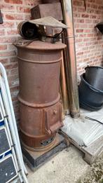 Zeer zware kachel en inox buizen, Huis en Inrichting, Kachels, Ophalen, Gebruikt, Houtkachel, Vrijstaand