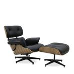 Eames Lounge Chair met Ottoman Walnoot zwart, Huis en Inrichting, Minder dan 75 cm, Nieuw, Ophalen of Verzenden, Eames Lounge Chair