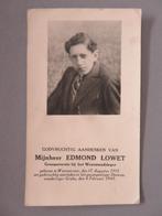 Edmond Lowet Wommersom Weerstand G.L.  Desseau - Grubo 1945, Verzamelen, Verzenden, Bidprentje