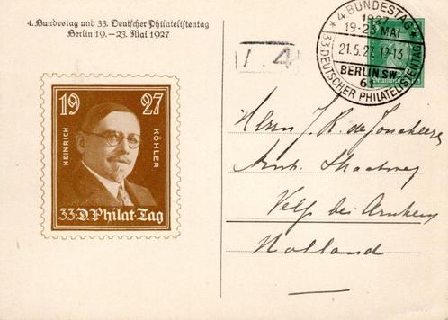 DEUTSCHES REICH :1927: Postkarte : @§ 4. Bundestag und ....., Postzegels en Munten, Postzegels | Europa | Duitsland, Gestempeld