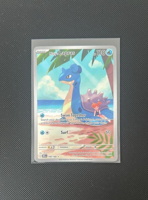 Pokemon Misty's Lapras DRI 194, Hobby en Vrije tijd, Verzamelkaartspellen | Pokémon, Nieuw, Foil, Ophalen of Verzenden