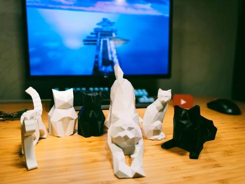 3D kattenset - decoratie - katten - 3D print, Huis en Inrichting, Woonaccessoires | Overige, Nieuw, Ophalen of Verzenden