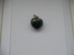 Pendentif coeur en malachite, Ophalen, Nieuw, Groen, Hart