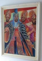 Groot olieverf schilderij perzie sultan krijgers b1 a, Enlèvement ou Envoi