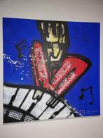 Grande œuvre sur toile de Fabian (Herman Brood) Avec certifi, Enlèvement ou Envoi