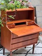Vintage Deense teakhouten secretaresse uit de jaren 60, Huis en Inrichting, Ophalen, Zo goed als nieuw