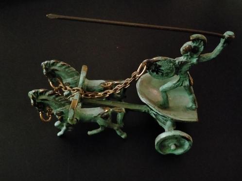 Brons : mooie Achilles strijdwagen Trojaanse oorlog, Verzamelen, Overige Verzamelen, Ophalen of Verzenden