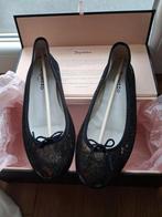 Ballerines cendrillon  Repetto taille 38 noir argent., Zwart, Nieuw, Repetto, Ballerina's