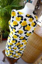 vintage bloem leuk ‘Milly New York’ jurk, Milly New York, Geel, Ophalen of Verzenden, Knielengte