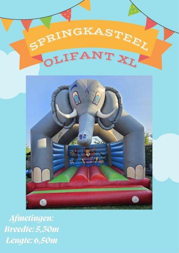 Springkasteel Olifant XL te huur, Enlèvement, Comme neuf