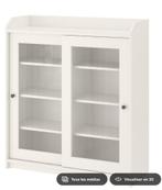 Hauga vitrinekast met 2 deuren, Huis en Inrichting, Kasten | Vitrinekasten, Ophalen, 100 tot 150 cm, 100 tot 150 cm, Zo goed als nieuw