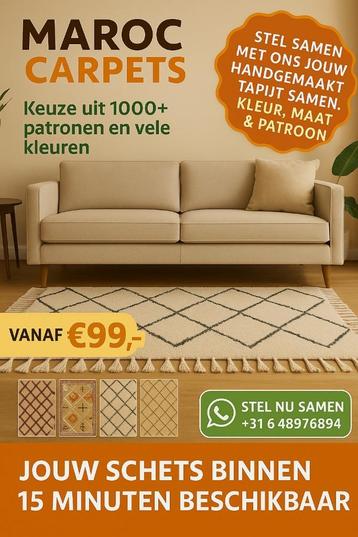 Nieuwe of vintage Handgemaakte tapijten. Alle maten  beschikbaar voor biedingen