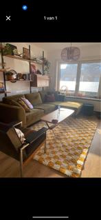 Groene zetel velvet stof, Huis en Inrichting, Ophalen, Overige materialen, 100 tot 125 cm, Hoekbank