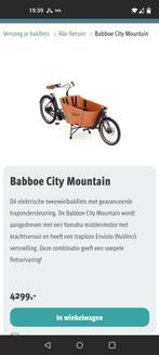 Babboe City Mountain (nieuw!), Nieuw, 2 kinderen, Elektrisch, Ophalen