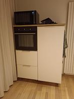 Keukenmeubel met frigo en oven, Hete lucht, Gebruikt, 45 tot 60 cm, Inbouw