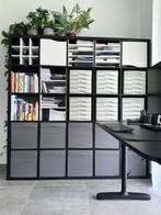 IKEA KALLAX Open kast, zwartbruin, 182x182 cm, 150 tot 200 cm, 25 tot 50 cm, 150 tot 200 cm, Zo goed als nieuw