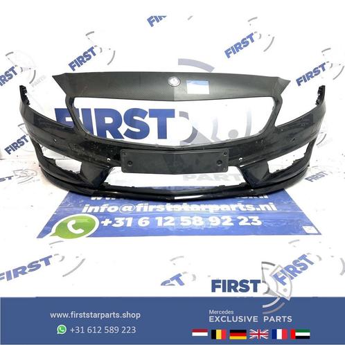 W176 AMG VOORBUMPER ZWART PDC/KOPLAMPSPROEIERS 2013-2016 PRE, Auto-onderdelen, Carrosserie, Bumper, Mercedes-Benz, Voor, Gebruikt
