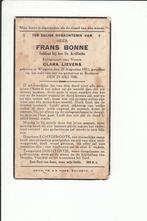 40-45: soldaat Frans BONNE Wingene , gesneuveld Beernem 1940, Collections, Images pieuses & Faire-part, Enlèvement ou Envoi, Image pieuse