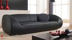 Koinor sofa Pearl blauw leder, Trois personnes, 100 à 125 cm, Vintage, design, 200 à 250 cm