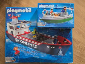 playmobil LOT 4471 + 4472 vrachtboot + douane beschikbaar voor biedingen
