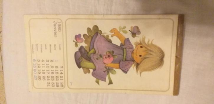 Kalender Jaklien Moerman 1980, Verzamelen, Postkaarten | Themakaarten, Ophalen of Verzenden