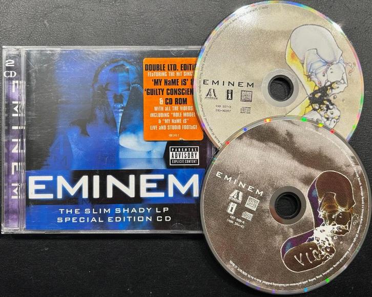EMINEM - The Slim Shady LP ( DELUXE 2CD ), Cd's en Dvd's, Cd's | Hiphop en Rap, Zo goed als nieuw, 2000 tot heden, Verzenden
