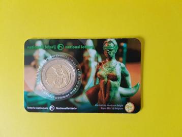 2 Euro herdenkingsmunt 90 jaar Nationale Loterij in coincard beschikbaar voor biedingen