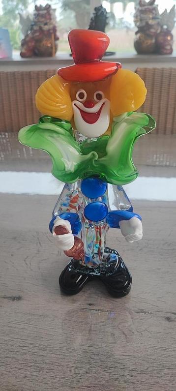 Murano Multicolore typische clown 30cm beschikbaar voor biedingen