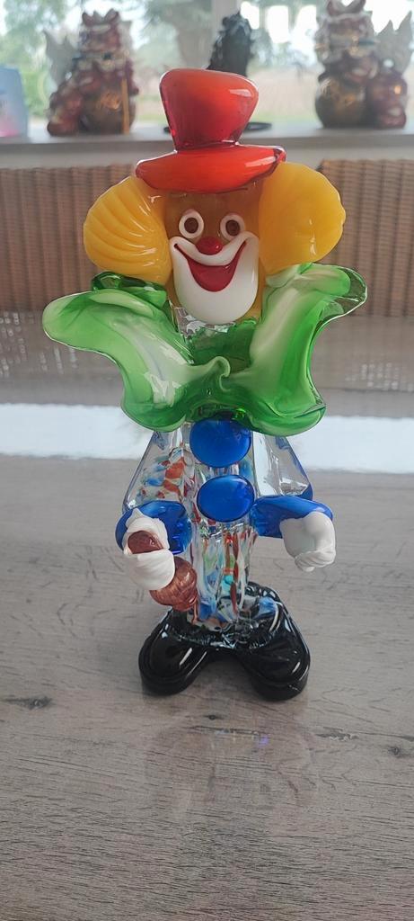 Murano Multicolore typische clown 30cm, Antiek en Kunst, Antiek | Glaswerk en Kristal, Ophalen of Verzenden