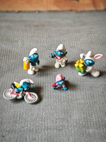 Set van 5 Smurfen vintage 70.80 beschikbaar voor biedingen