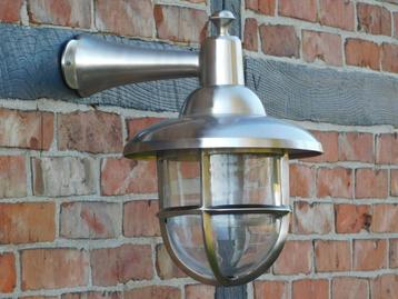 Antieke klassieke scheepslamp - wandlamp - vernikkeld messin beschikbaar voor biedingen