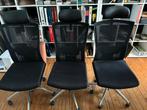 3 chaises de bureau ergonomiques, Comme neuf, Noir, Chaise de bureau, Enlèvement
