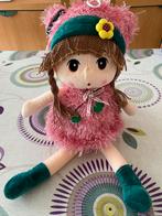Poupée en peluche vêtue de rose – 40 cm, Ophalen of Verzenden