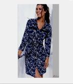 Mooie K DESIGN Navy Blousejurk met Ceintuur , zie foto's., Enlèvement, Taille 36 (S), Blanc