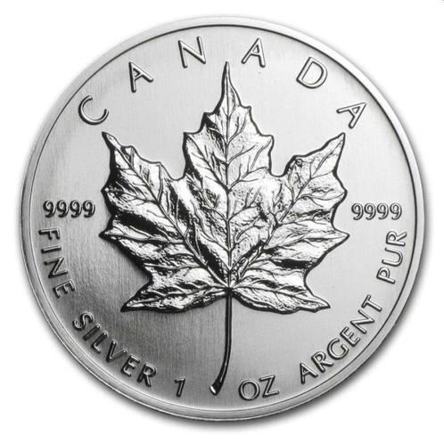 Canada 1 ounce zilver Maple leaf (Willekeurig jaartal), Postzegels en Munten, Edelmetalen en Baren, Zilver, Ophalen of Verzenden