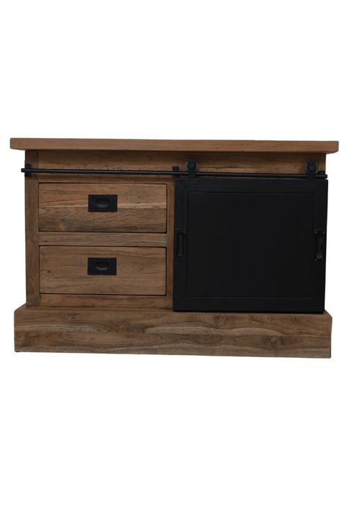 klein teak tv meubel 90 cm, Huis en Inrichting, Kasten |Televisiemeubels, Nieuw, Minder dan 100 cm, 50 tot 100 cm, 25 tot 50 cm
