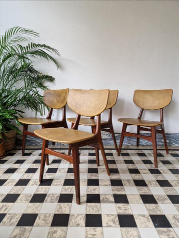 Set van 4 midcentury stoelen | Van Teeffelen stijl  beschikbaar voor biedingen