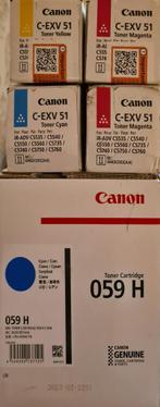 Canon C-EXV 51 Y   + 059H    -- lot de  5  toner (d'origine), Imprimante, Autres technologies, Canon, Enlèvement ou Envoi