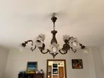 Twee vintage koperen kroonluchters en een schans, Huis en Inrichting, Lampen | Kroonluchters, Ophalen, Zo goed als nieuw