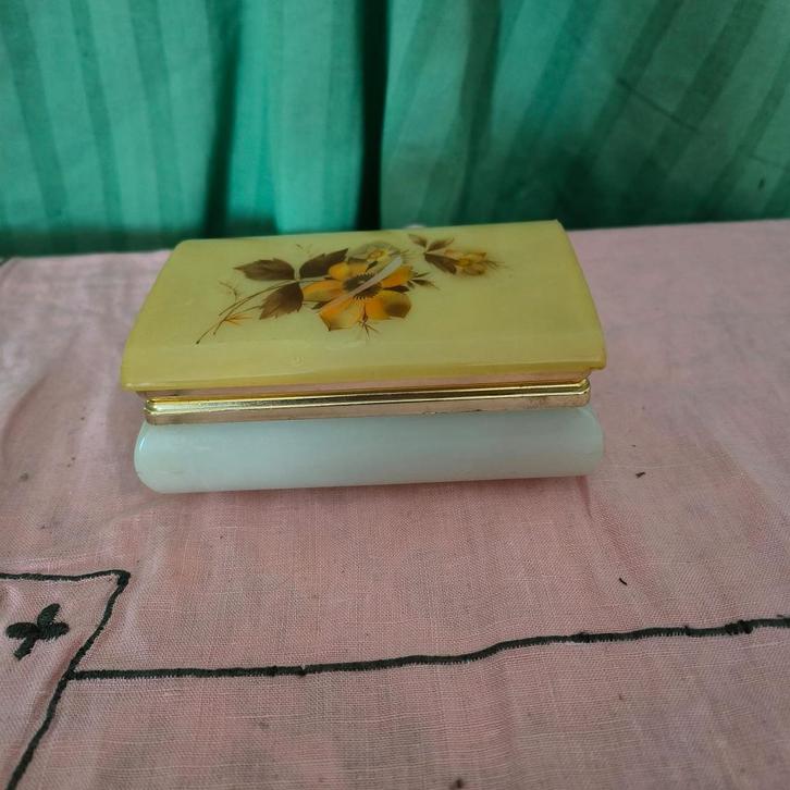 Klein Vintage juwelen opbergkistje, Antiek en Kunst, Curiosa en Brocante, Ophalen