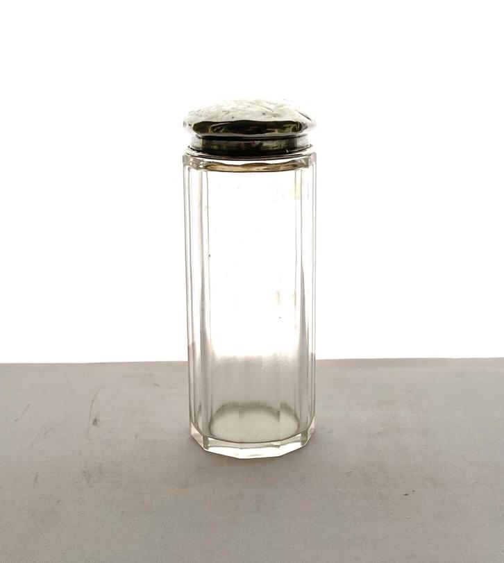 Engels zilver English sterling silver kristallen kaptafelpot, Antiek en Kunst, Antiek | Zilver en Goud, Zilver, Ophalen of Verzenden