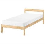 natuurlijk massief grenen bed als nieuw 90 cm/200 cm., Ophalen