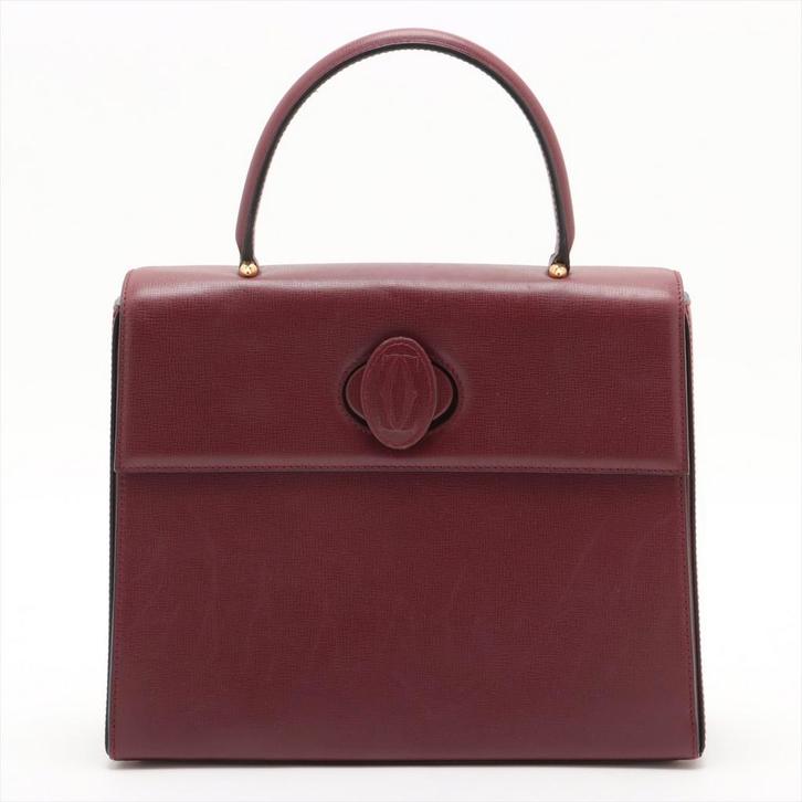 Cartier Must Line-tas, Handtassen en Accessoires, Tassen | Damestassen, Gebruikt, Handtas, Rood, Verzenden