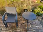 Leuk tuinsetje: tafel met vier stoelen, Tuin en Terras, Gebruikt, Ophalen, Aluminium