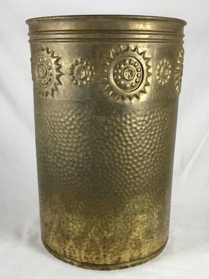 Antieke messing design Art Deco paraplubak 20’s 30’s, Antiek en Kunst, Curiosa en Brocante, Verzenden