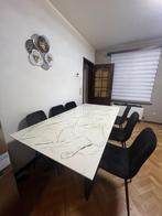Marmer eettafel, Huis en Inrichting, Tafels | Eettafels, Ophalen, Zo goed als nieuw, Vijf personen of meer
