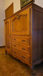 Meubel barkast  in Louis xv stijl, eiken vintage., Antiek en Kunst, Ophalen