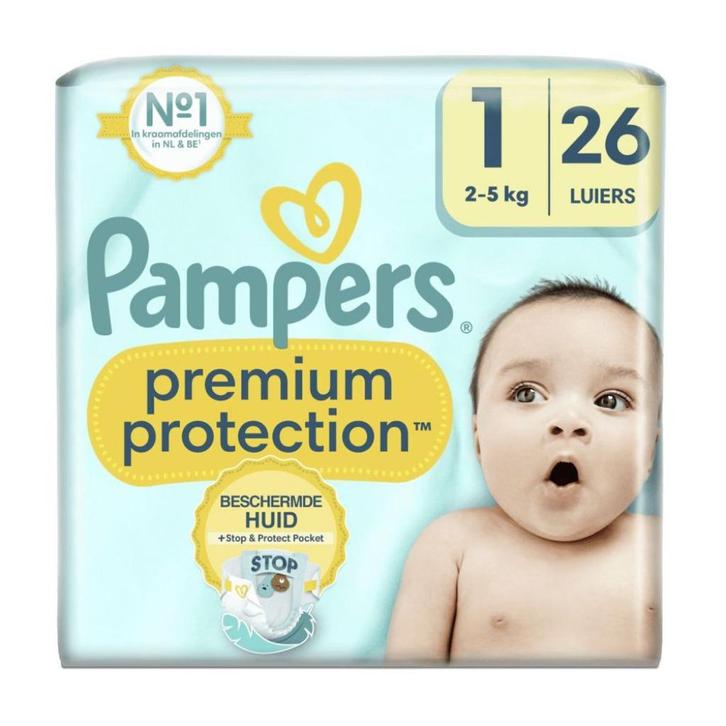 Pampers premium protection maat 1 & 2 / 5 pakken, Kinderen en Baby's, Badjes en Verzorging, Nieuw, Overige typen, Overige merken