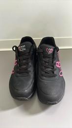 Skechers zwart roze hartjes maat 37, Ophalen, Skechers, Zwart, Sneakers