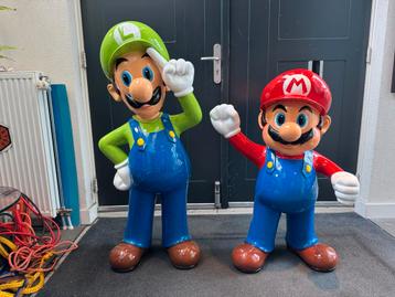 Grande statue de Luigi et Mario XL, Enlèvement, Comme neuf, Panneau publicitaire